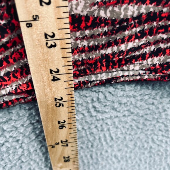 Chicos Womens Top 2 Large Red Tan Sleeveless Pullover Shirt Lightweight Comfy - Picture 9 of 9